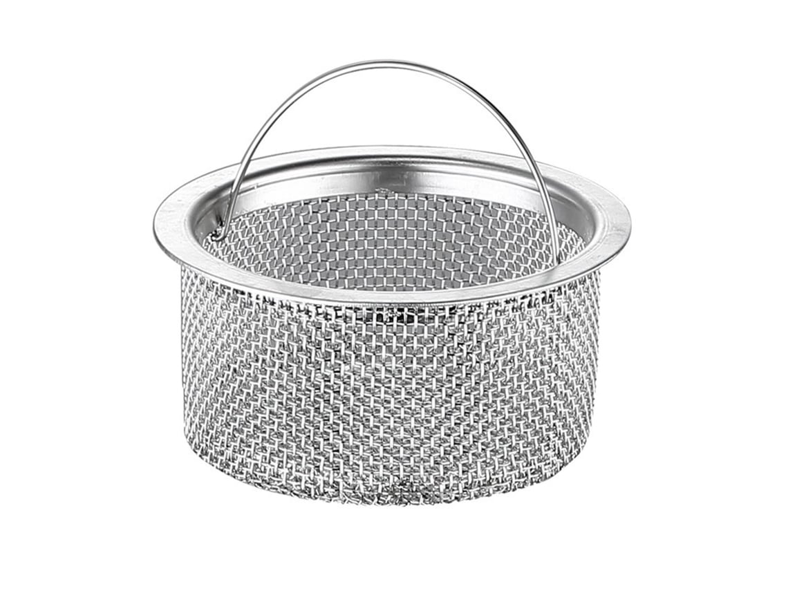 Cesta Coladora De Acero Inoxidable Para Fregadero De Cocina Con Asa Para Evitar Obstrucciones, Para Uso Doméstico.