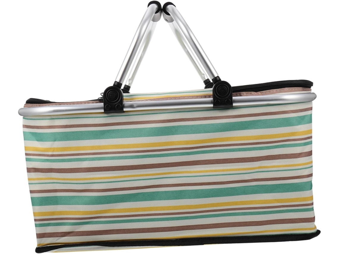 Cesta De Picnic Reutilizable Con Asa Práctica Para Guardar Comida Y Aperitivos En Excursiones De Camping.