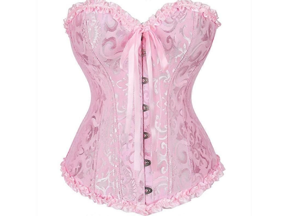 Corsé Sexy Mimigo Para Mujer Con Tirantes Florales Y Cierre Trasero Para Lencería De Tallas Grandes.