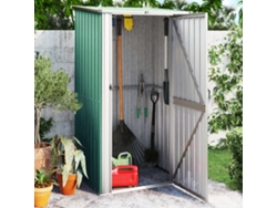 Cobertizo De Jardín Acero Galvanizado Verde 118,5x97x209,5 Cm
