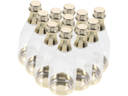 Conjunto De 12 Mini Caixas De Doces Douradas Transparentes