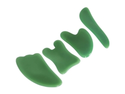 Kit De 4 Piedras Gua Sha Naturales Para Masajes De Spa Y Fisioterapia Con Manual De Instrucciones.
