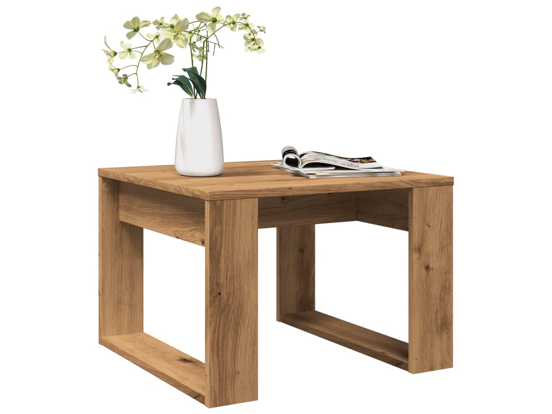 Mesa auxiliar  Mesa auxiliar  Mesa auxiliar 50x50x35 cm Derivados Madera Roble Artesano Wsd443390 Lovely Home
