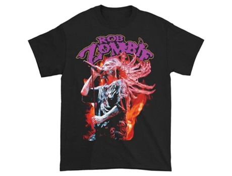 Camiseta ROCKINSTONE con foto de concierto de Rob Zombie (XXXL)
