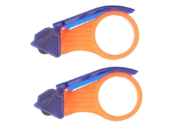 Dispensador de cinta adhesiva de acero inoxidable, sellador manual de cajas con mango ergonómico y cuchilla de corte de precisión. GOKOCO