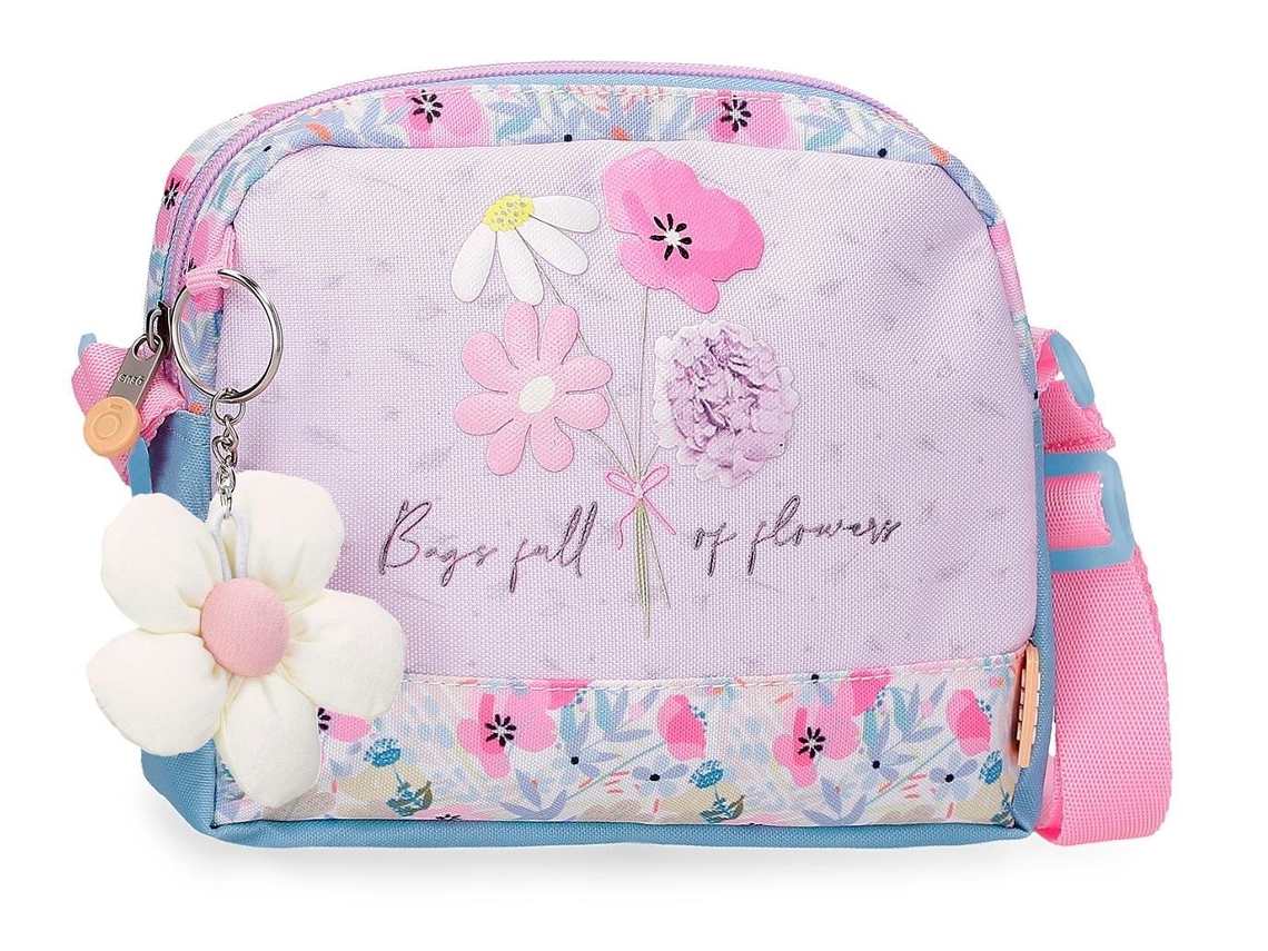Enso Bolso Bandolera Full Of Flowers Poliéster Rosa Claro