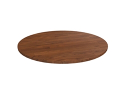 Tablero de mesa redondo de Ø60 x 1,5 cm en roble tratado marrón oscuro DKD HOME DECOR