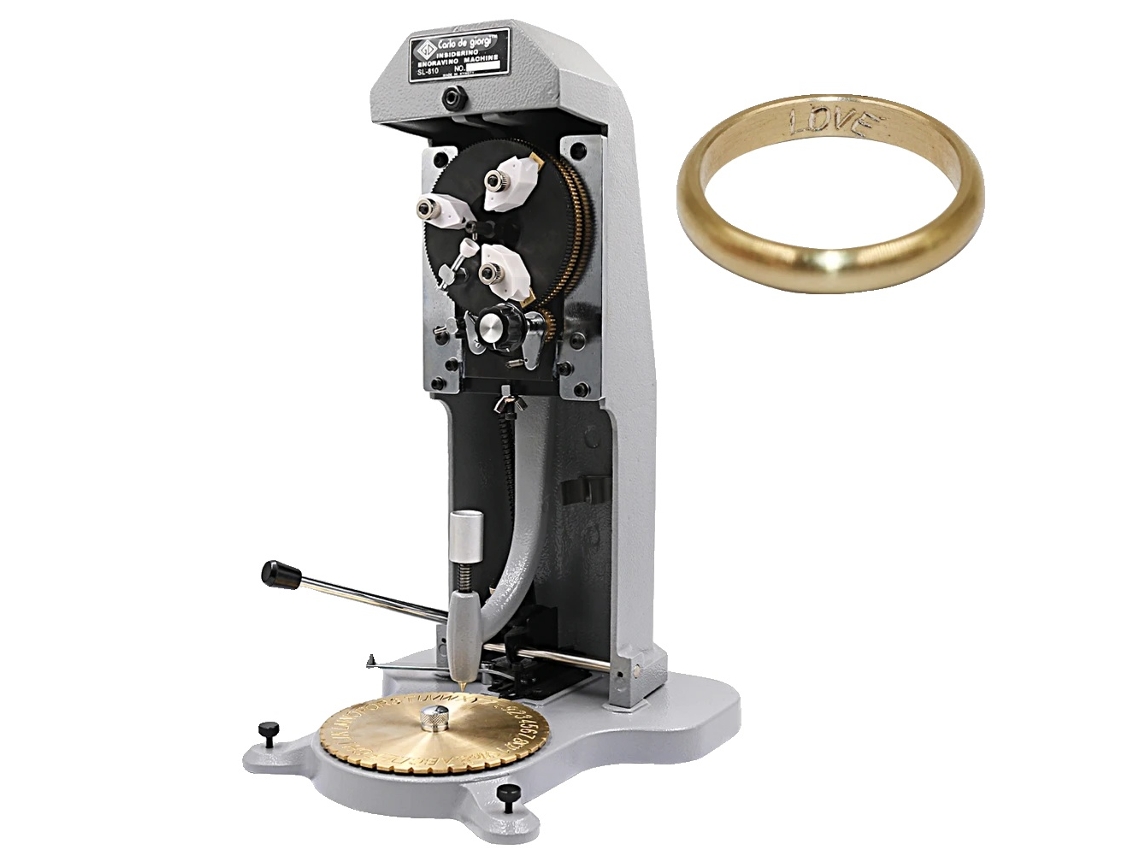 Grabador de anillos, mordazas giratorias de 360 grados, operación manual, grabador de anillos interno OEM