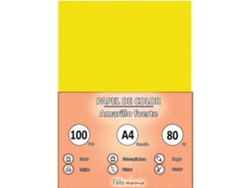 A4 80Gr Papel Amarillo Amarillo 100 Hojas