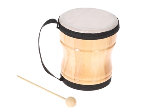 Instrumento de percusión de juguete Musical de tambor de mano de madera para niños con correa de palo JEDBESETZT