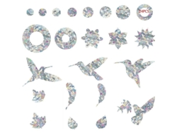 Stickers Anti-colisión Para Ventanas Aves Silueta Protección Vidrio 24 Piezas 2 Sets