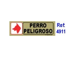 Placa adh.perro pelipvc 53x165mm 4911 bl