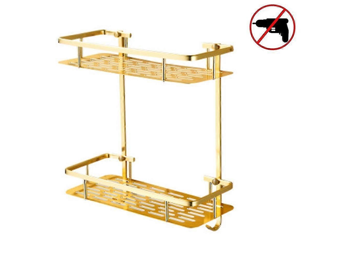 Adhesivo para estante de ducha con afeitadora y esponja colgante para baño_feb Hengjian