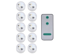 Velas LED sumergibles redondas con control remoto, 10 unidades | Sin marca