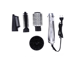 Pente De Cabelo Rotativo 4 Em 1 Com Secador Iônico, Alisador E Curvador Automático