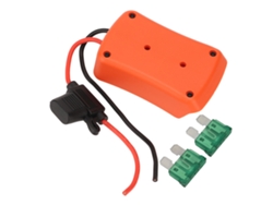 Adaptador De Batería Con Fusible 18v 20v 14awg Naranja Para Bicicleta Eléctrica, Monopatín, Coche De Juguete