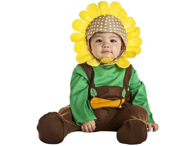 Disfraz de Bebé DISFRAZZES Flor Girasol (Talla: 6 a 12 meses)