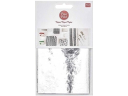Papel Adhesivo Brillante Plateado Rico Design  (30 X 42 Cm)