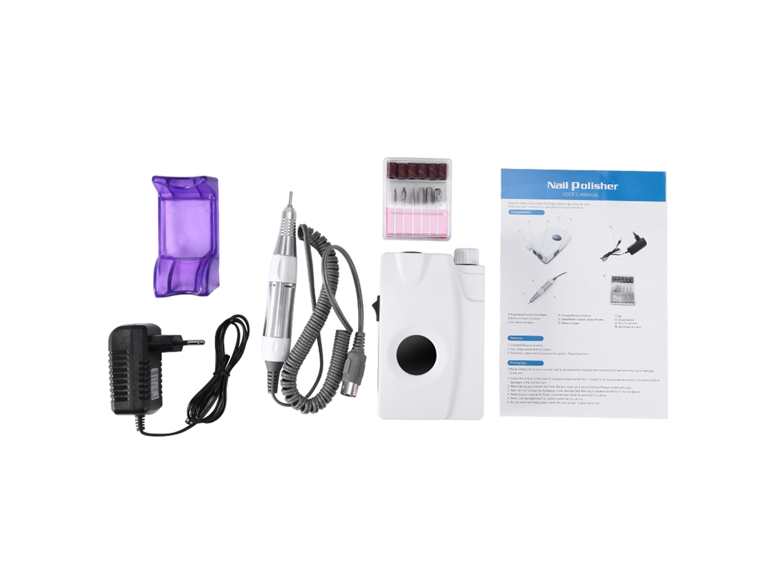 Máquina de manicura eléctrica portátil recargable KKML, kit de manicura 110-240 V