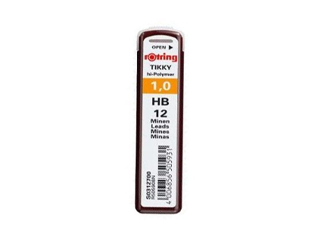 Minas Rotring Grafite 1 Mm Hb Estojo de 12 Minas