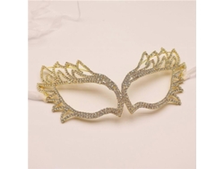 Máscara De Mujer Con Diamantes De Imitación Para Fiestas De Disfraces, Bailes Y Eventos - Accesorio De Joyería