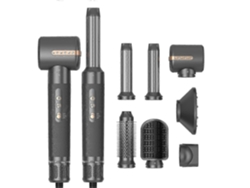 Secador de pelo profesional multifuncional 7 en 1 de 1400 W, color negro, TAISHENGDA