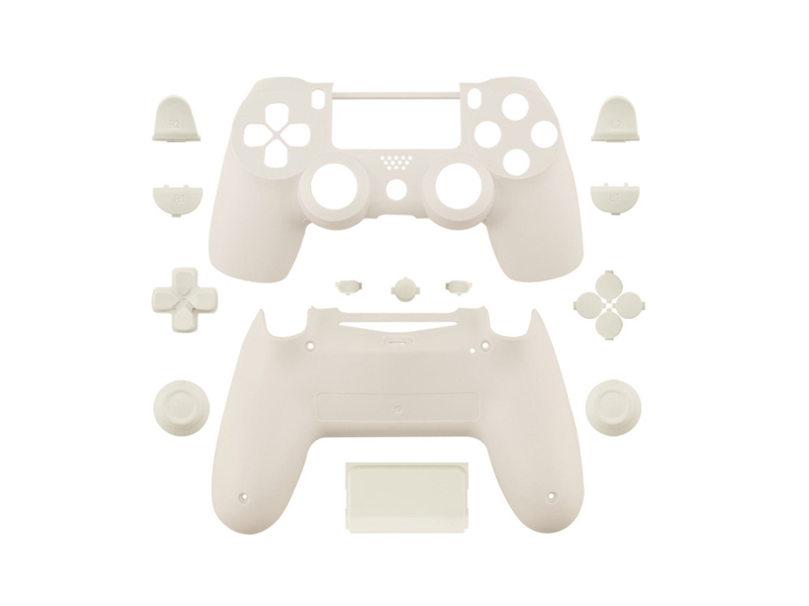 Juego Completo De Funda Protectora Y Botones Para Mando Ps4 Playstation Slim Pro (jdm-040) Czhhmart Blanco