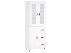 Maison Exclusive - Aparador Alto Madera Contrachapada Blanco 69,5x34x180 Cm