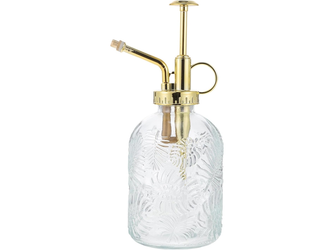 Pulverizador De Regadera De Vidrio De 350 Ml Con Diseño Natural.