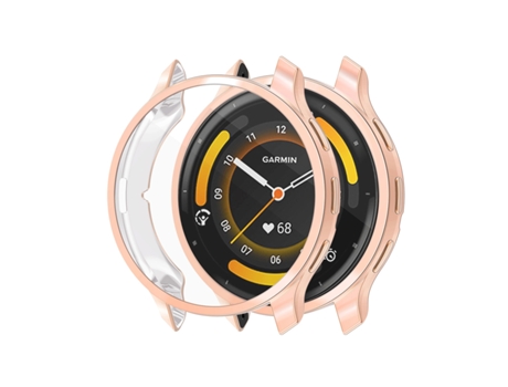 Garmin Venu 3 ENKAY Hat-Prince Caja de reloj de TPU galvanizada de cobertura total con protección de pantalla (oro rosa)