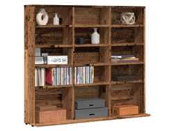 Mueble De Cd Madera De Ingeniería Envejecida 100x23x89,5 Cm
