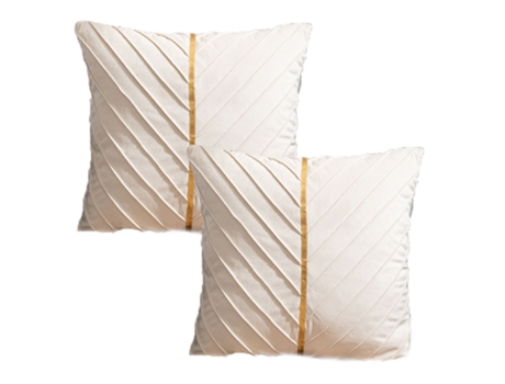 2 Piezas De Fronha De Cabeceira - 45*45Cm [Sin Núcleo] - Blanco JEIIBRZUI