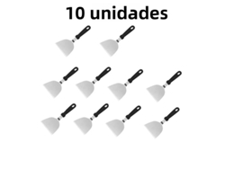 (tipo B, 10 Piezas) Parrilla Y Pala De Acero Inoxidable, Resistente Al Calor, Adecuada Para Hacer Hamburguesas Y Tortillas.