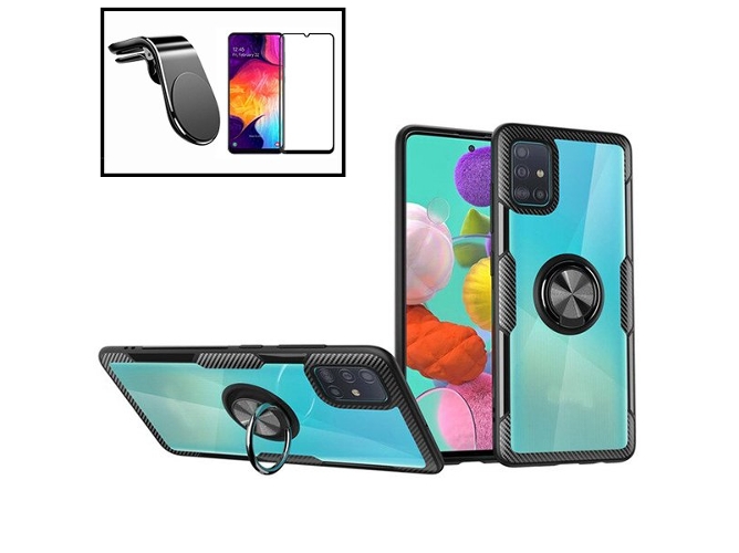 Kit Funda, Protector 5D y Soporte Magnético Coche Samsung S10E 3x1 Clear Armor
