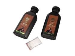 Champú Tinte Capilar 2pcs 200ml Para Cubrir Canas Extractos Vegetales Suave Seguro Color Marrón Semipermanente