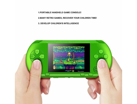 Consola Kids Color Verde Videojuegos Incluye 150 Juegos Batería Recargable