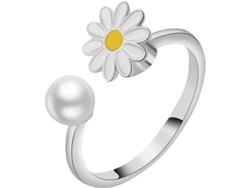 Anillo Giratorio Daisy, Anillo Fidget Spinner Ajustable Para Mujer, Joyería Ligera Y Descompresiva