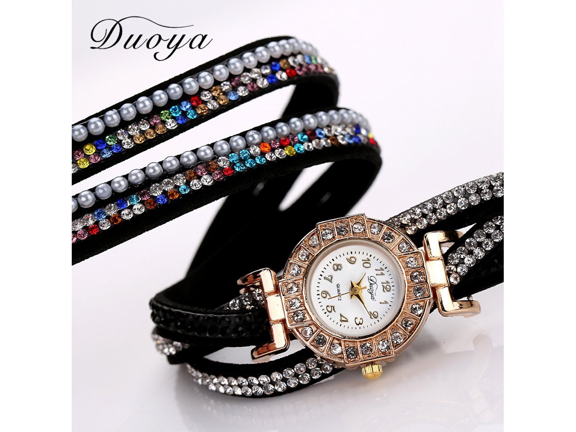 Reloj De Pulsera Analógico De Cuarzo Con Esfera Redonda Y Estilo Sencillo Para Mujer De Cmk (negro)