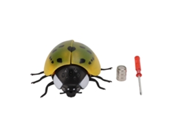 Juguete De Insecto Con Sensor De Inducción Inteligente, Onda Automática, Funciona Con Pilas, Mariquita Amarilla Con Luz, Modelo De Animal Para Niños