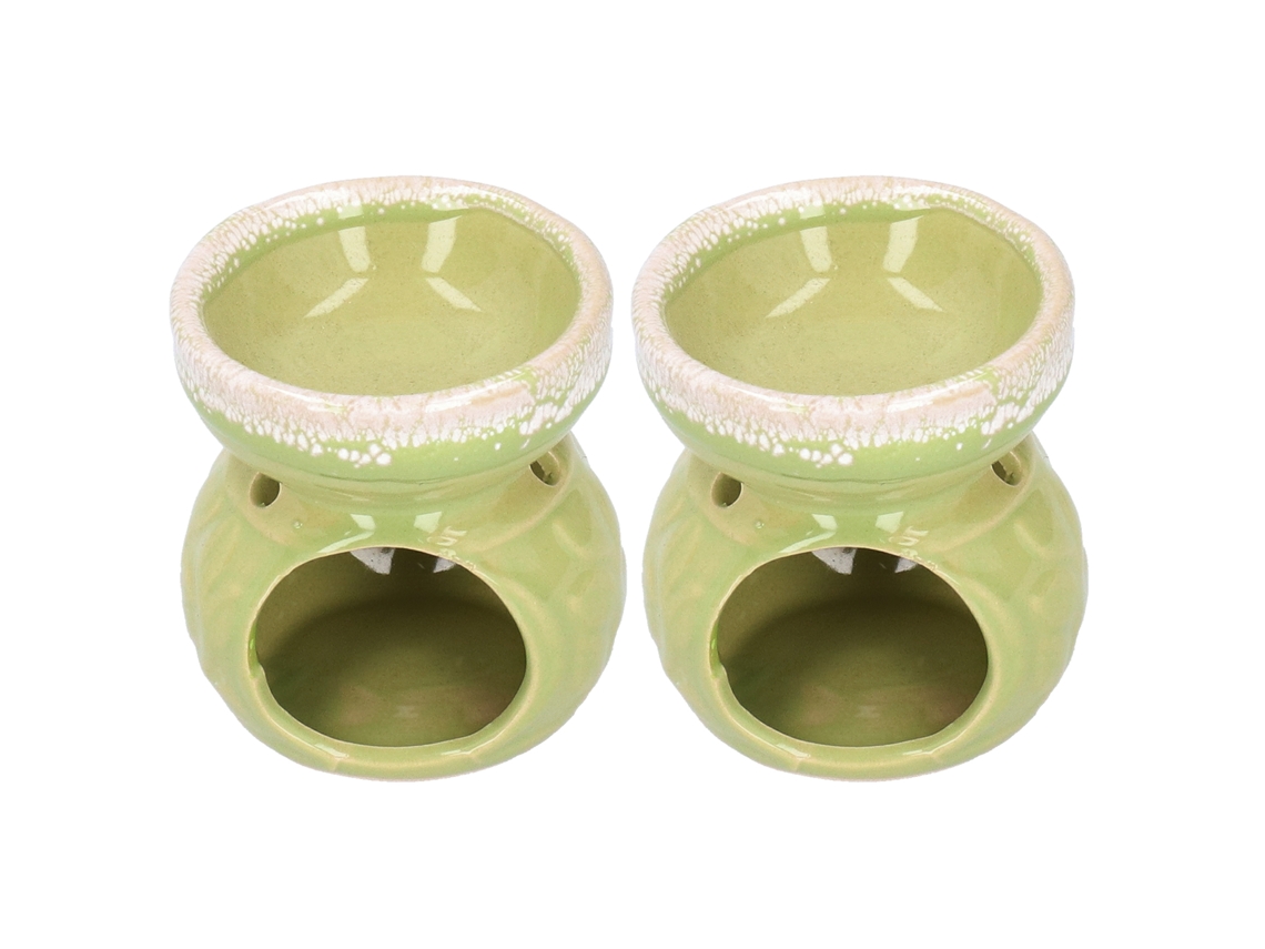 2 Piezas Quemador De Aceite Esencial Cerámica Para Aromaterapia Incenso Con Diseño Exquisito Y Capacidad 30ml