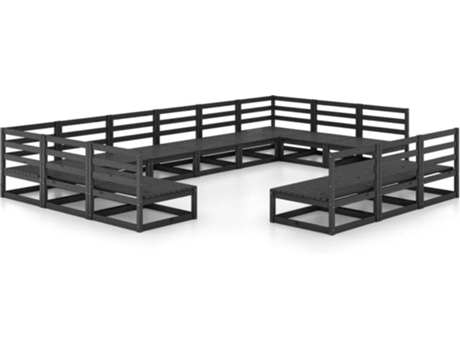 Conjunto 13 de muebles de jardín VIDAXL madera maciza de pino