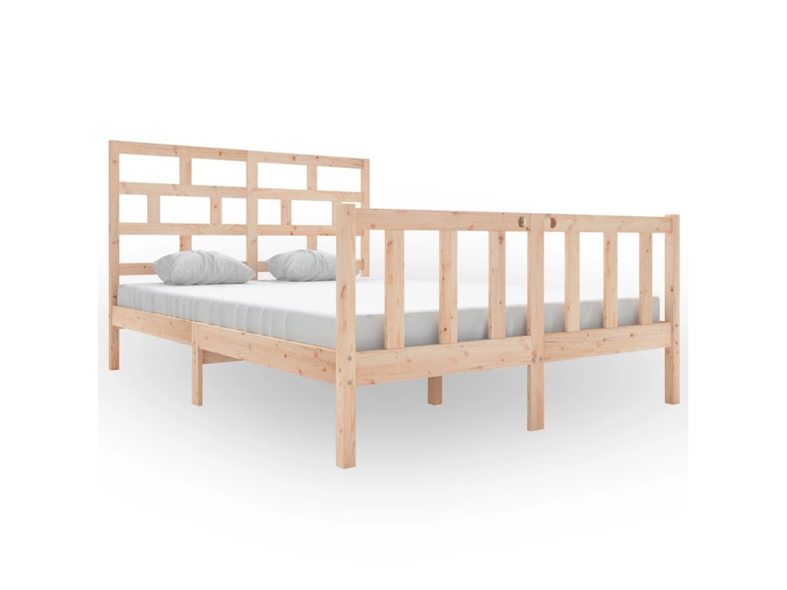 Maison Exclusive - Estructura De Cama De Madera Maciza De Pino 140x200 Cm