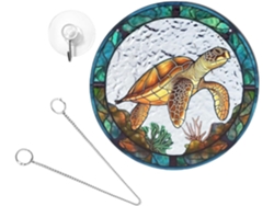 Healeved Artful Round Turtle Home Decoration Made Made Of Acrylic And Iron, Un Atrapasueños Irrompible Para Sala De