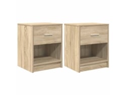 Maison Exclusive - Mesitas De Noche (2 Unidades) Con Cajón, Roble Sonoma, 40x34x50 Cm
