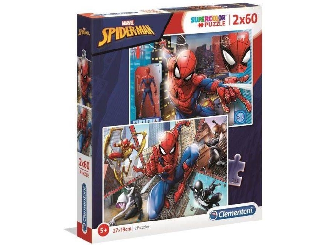 Conjunto de 2 Puzzles CLEMENTONI Spiderman (60 Piezas)