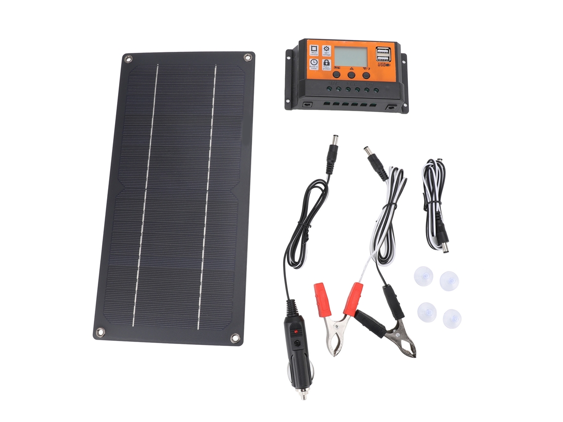 Kit de panel solar de 60 W con controlador de 100 A para RV, automóvil, barco y otros