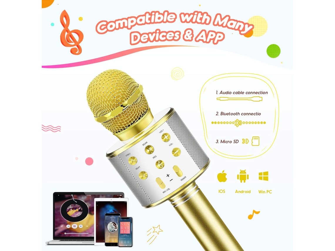 Juguetes para niñas de 3 a 12 años micrófono de karaoke para niños