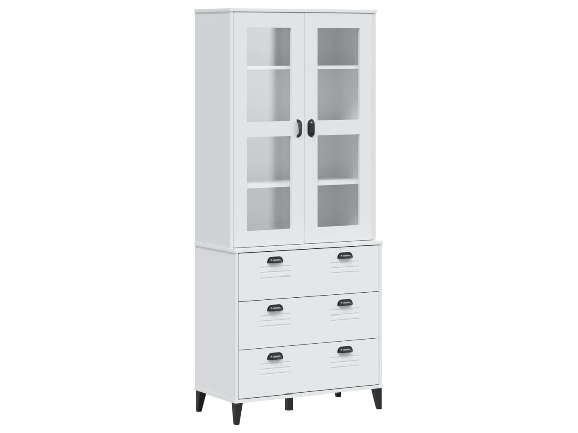 Maison Exclusive - Aparador Alto Viken Madera Maciza De Pino Blanco 80x40x190 Cm