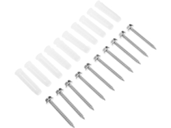 Kit 10 Anclajes Tornillos Montaje Tv Plástico Acero,