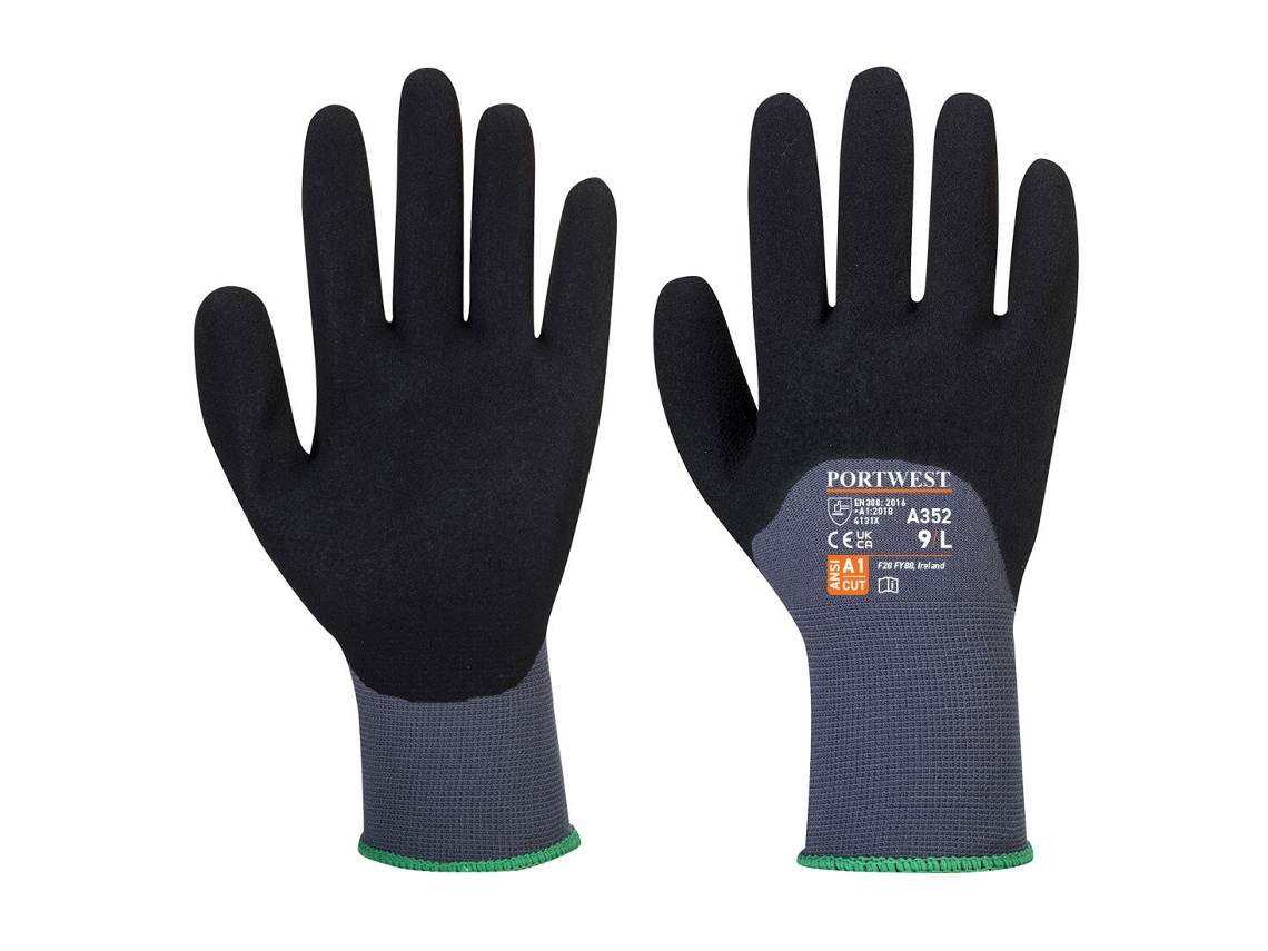 Guante Dermiflex Ultra Para Protección Y Confort Gris Negro / Xl